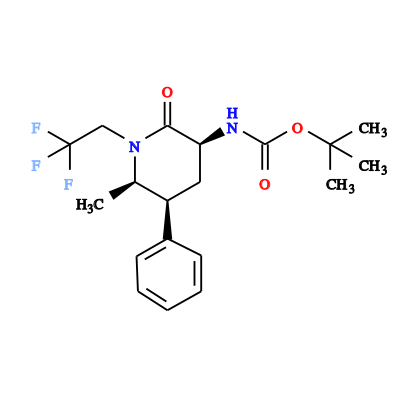 Carbamic acid, N-?[(3S,?5S,?6R)?-?6-?methyl-?2-?oxo-?5-?phenyl-?1-?(2,?2,?2-?trifluoroethyl)?-?3-?pi