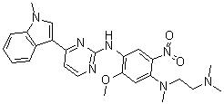 CAS 登录号：1421372-67-9, N1-[2-(二甲基氨基)乙基]-5-甲氧基-N1-甲基-N4-[4-(1-甲基-1H-吲哚-3-基)-2-嘧啶基]-2-硝基-1,4-苯二胺