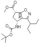 CAS 登录号：229613-93-8, (3aR,4R,6S,6aS)-4-[叔丁氧羰基氨基]-3-(1-乙基丙基)-3a,5,6,6a-四氢-4H-环戊并[d]异恶唑-6-羧酸甲酯