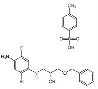 (R)-4-(3-苄氧基-2-羟基丙基)氨基)-5-溴-2-氟苯胺 对甲苯磺酸盐
