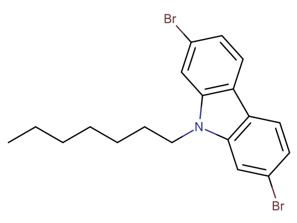 2,7-二溴-9-庚基-9H-咔唑