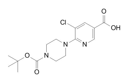6-(4-(tert-Butoxycarbonyl)piperazin-1-yl)-5-chloronicotinic acid