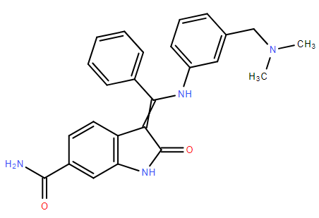 3-[[[3-[(二甲基氨基)甲基]苯基]氨基]苯基亚甲基]-2,3-二氢-2-氧代-1H-吲哚-6-甲酰胺