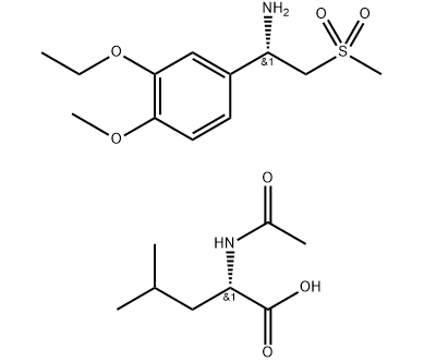 (S)-1-(3-乙氧基-4-甲氧基苯基)-2-(甲基磺酰基)乙胺 N-乙酰基-L-亮氨酸盐
