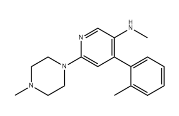 N-甲基-4-(2-甲基苯基)-6-(4-甲基-1-哌嗪基)-3-吡啶胺