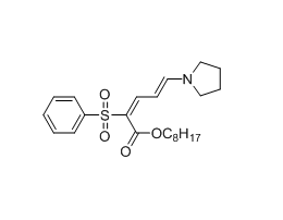 5-吡咯烷基-2-苯基磺酰基-2,4-戊二烯酸辛酯