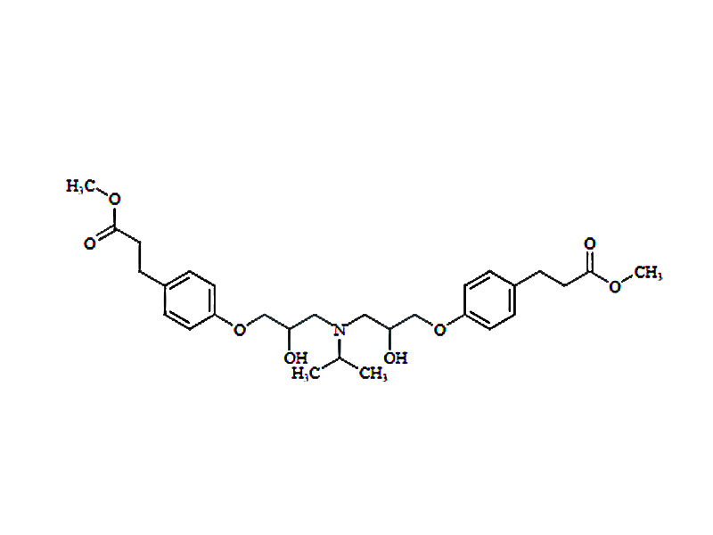 双{1-胺基-2-羟基-4-[4-(甲氧羰基乙基)-苯氧基]丙基}异丙胺