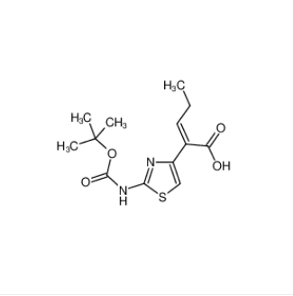 (Z)-2-(2-叔丁氧羰基氨基噻唑-4-基)-2-戊烯酸