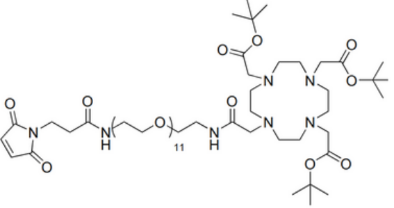 DOTA-tris(TBE)-amido dPEG11-MAL
