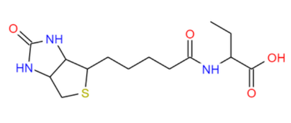 Butanoic acid, 2-[[5-(hexahydro-2-oxo-1H-thieno[3,4-d]imidazol-4-yl)-1-oxopentyl]amino