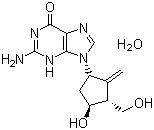 CAS 登录号：209216-23-9, 恩替卡韦一水合物, 9-(4-羟基-3-羟甲基-2-亚甲基环戊-1-基)鸟嘌呤水合物