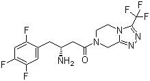 CAS 登录号：486460-32-6, 西他列汀, (3R)-3-氨基-1-[3-(三氟甲基)-5,6,7,8-四氢-1,2,4-三唑并[4,3-a]吡嗪-7-基]-4-(2,4,5-三氟苯基)丁-1-酮