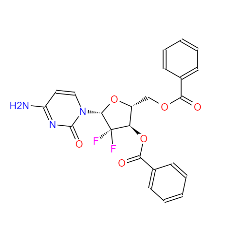 2',2'-二氟-2'-脱氧胞嘧啶核苷-3',5'-二苯甲酸酯