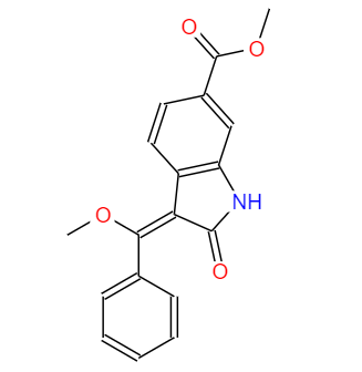2,3-二氢-3-(甲氧基苯基亚甲基)-2-氧代-1H-吲哚-6-羧酸甲酯