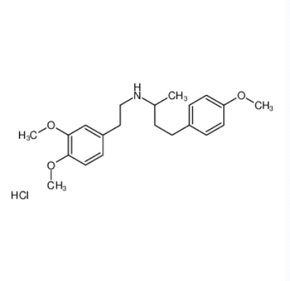 3,4-二甲氧基-N-(3-(4-甲氧基苯基)-1-甲基丙基)苯乙胺盐酸盐