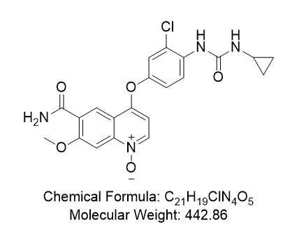 6-氨基甲酰基-4-(3-氯-4-(3-环丙基脲基)苯氧基)-7-甲氧基喹啉1-氧化物
