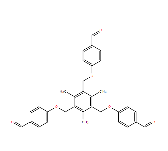 4,4',4"-(((2,4,6-trimethylbenzene-1,3,5-triyl)tris(methylene))tris(oxy))tribenzaldehyde