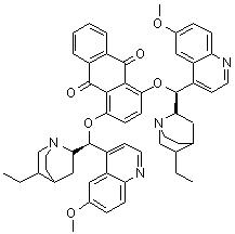 CAS 登录号：176298-44-5, 1,4-二(双氢奎尼丁)蒽醌