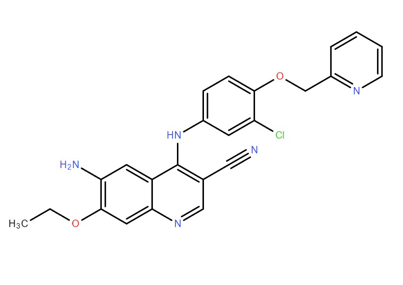 6-氨基-4-(3-氯-4-(吡啶-2-取代甲氧基)苯胺)-7-乙氧基喹啉-3-甲腈