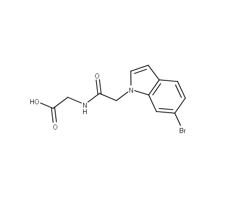 2-[2-(6-Br-1H-Indol-1-yl)acetamido]acetic acid