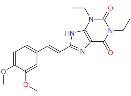 8-[(1E)-2-(3,4-二甲氧基苯基)乙烯基]-1,3-二乙基-3,9-二氢-1H-嘌呤-2,6-二酮