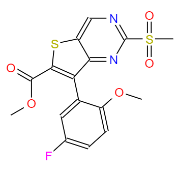 7-(5-fluoro-2-methoxyphenyl)-2-(methylsulfonyl)-Thieno[3,2-d]pyrimidine-6-carboxylic acid methyl ester