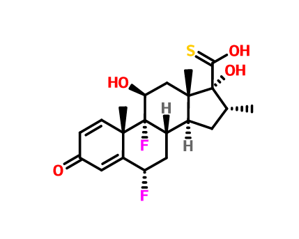 (6A,11B,16A,17A)-6,9-二氟-11,17-二羟基-16-甲基-3-氧代雄甾-1,4-二烯-17-硫代羧酸