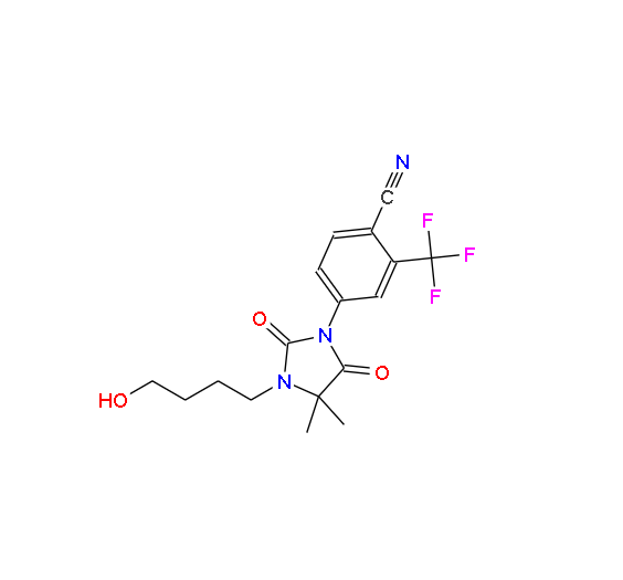 4-[3-(4-羟基丁基)-4,4-二甲基-2,5-二氧代-1-咪唑烷基]-2-(三氟甲基)苯腈