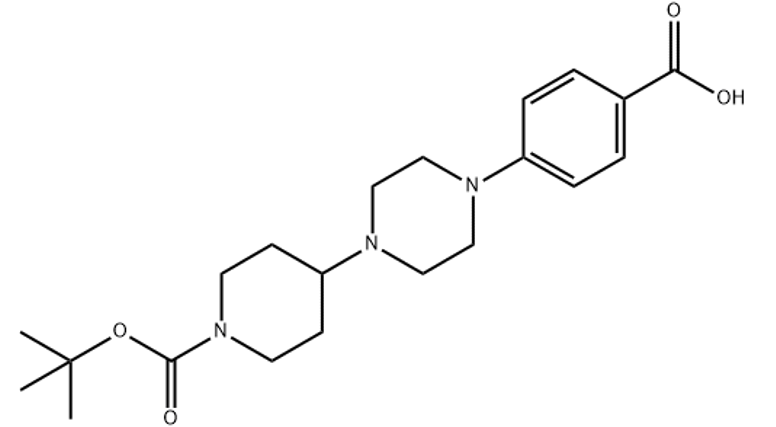 1-Piperidinecarboxylic acid, 4-[4-(4-carboxyphenyl)-1-piperazinyl]-, 1-(1,1-dimethylethyl) ester