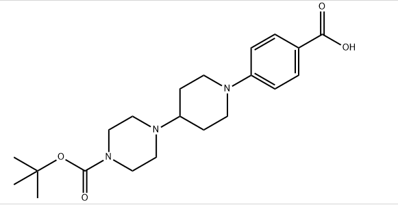 1-Piperazinecarboxylic acid, 4-[1-(4-carboxyphenyl)-4-piperidinyl]-, 1-(1,1-dimethylethyl) ester