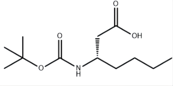 Heptanoic acid, 3-[[(1,1-dimethylethoxy)carbonyl]amino]-, (3S)-