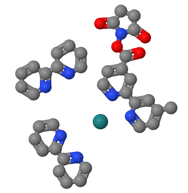 136724-73-7；双(联吡啶)-4'-甲基-4-羰基吡啶钌-N-琥珀酰亚胺酯双六氟磷酸酯