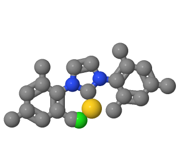 852445-81-9；氯化(1,3-二间三甲基苯基-1H-咪唑-2(3H)-亚基)金(I)