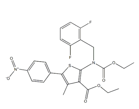 2-((2,6-二氟苄基)(乙氧羰基)氨基)-4-甲基-5-(4-硝基苯基)噻吩-3-羧酸乙酯