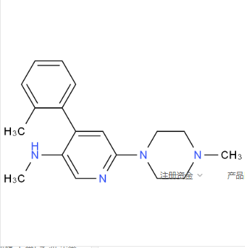 N-甲基-4-(2-甲基苯基)-6-(4-甲基-1-哌嗪基)-3-吡啶胺草酸盐