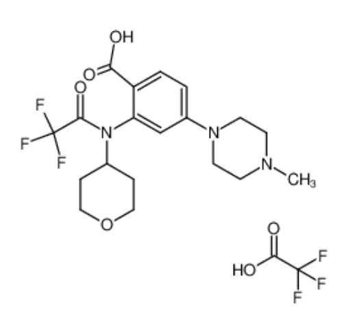 4-(4-甲基-1-哌嗪基)-2-[(4-四氢吡喃基)(2,2,2-三氟乙酰基)氨基]苯甲酸三氟乙酸盐