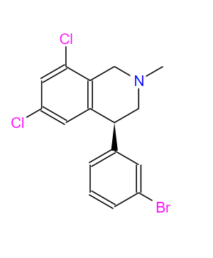 (S)-4-(3-溴苯基)-6,8-二氯-2-甲基-1,2,3,4-四氢异喹啉