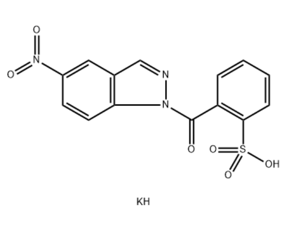 2-[（5-硝基-1H-吲唑-1-基）羰基]苯磺酸钾盐