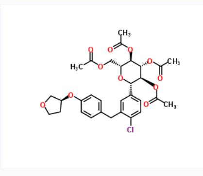 (1S)-1,5-脱水-2,3,4,6-四-O-乙酰基-1-C-[4-氯-3-[[4-[[(3S)-四氢呋喃-3-基]氧基]苯基]甲基]苯基]-D-葡萄糖醇