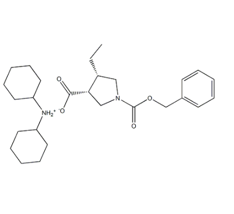 (3R,4S)-1-((苄氧基)羰基)-4-乙基吡咯烷-3-羧酸二环己胺盐