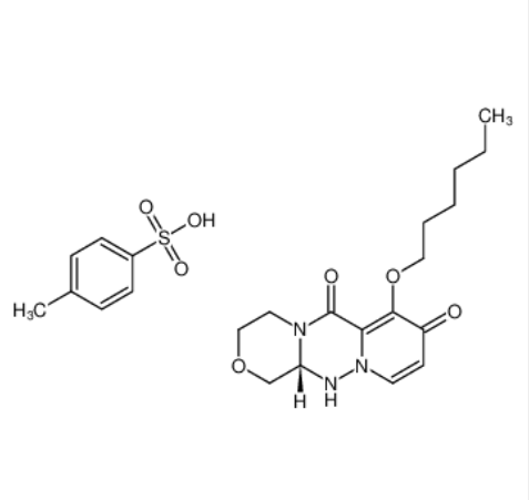 (12AR)-7-(己氧基)-3,4,12,12a四氢-1H-[1,4]恶嗪并[3,4-C]吡啶并[2,1-f]的[1,2,4] 三嗪-6,8-二酮甲苯磺酸盐