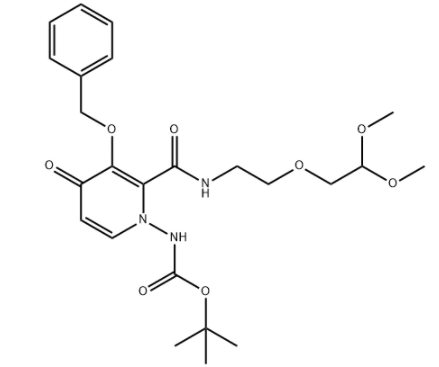 N-[2-[[[[2-(2,2-二甲氧基乙氧基)乙基]氨基]羰基]-4-氧代-3-(苯基甲氧基)-1(4H)-吡啶基]-氨基甲酸1,1-二甲基乙基酯