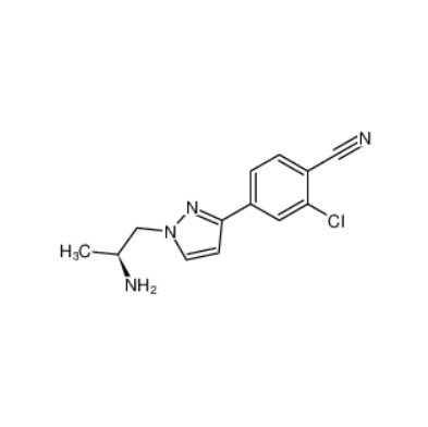 (S)-4-(1-(2-(氨基丙基)-1H-吡唑-3-基)-2-氯苄腈