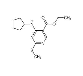 4-环戊基氨基-2-甲硫基嘧啶-5-羧酸乙酯