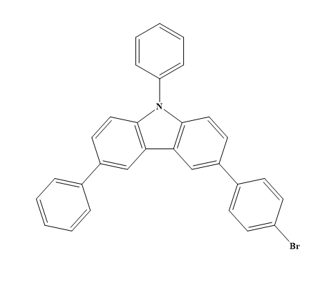 3-(4-溴苯基)-6,9-二苯基-9H-咔唑；1186644-47-2