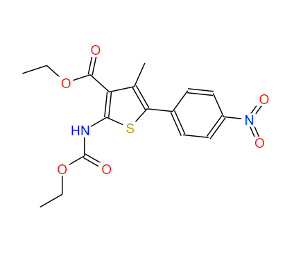 3-(乙氧基羰基)-4-甲基-5-(4-硝基苯基)噻吩-2-基氨基甲酸乙酯