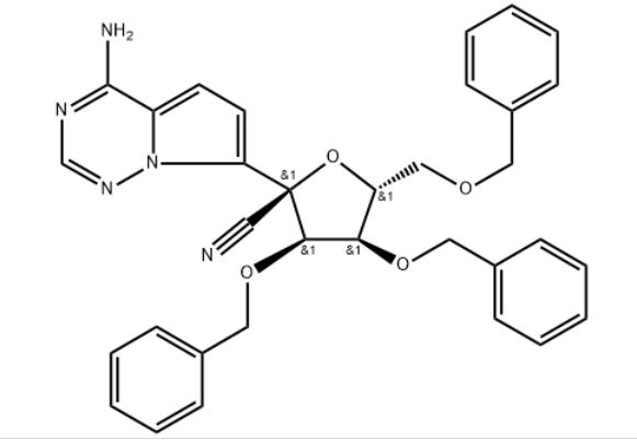 (2R,3R,4R,5R)-2-(4-氨基吡咯并[2,1-F][1,2,4]三嗪-7-基)-3,4-双(苄氧基)-5-[(苄氧基)甲基]四氢呋喃-2-甲腈