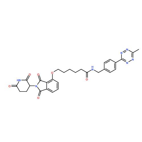 6-((2-(2,6-dioxopiperidin-3-yl)-1,3-dioxoisoindolin-4-yl)oxy)-N-(4-(6-methyl-1,2,4,5-tetrazin-3-yl)benzyl)hexanamide