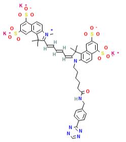 水溶性Cy5.5四嗪，sulfo-Cyanine5.5 tetrazine