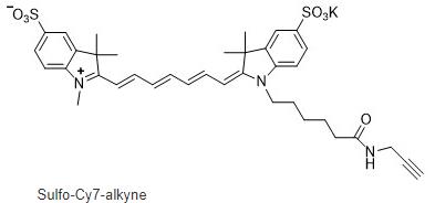 磺化Cy7 炔烃，Sulfo-Cyanine7 alkyne，cas:2183440-56-2